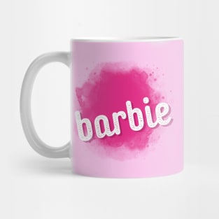 Barbie x Oppenheimer Logo Pink And White Mug